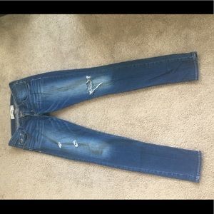 Hollister semi distressed jeans, size 3, low rise